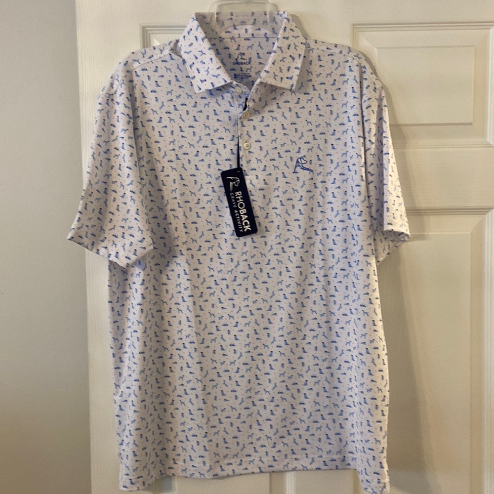 RHOBACK Golf Man Shirt size L brand new with tag please see all photos